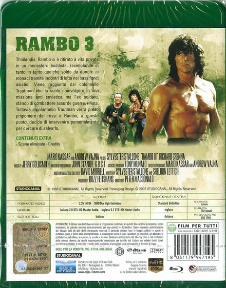 Rambo III (Blu-ray) di Peter MacDonald - Blu-ray - 2