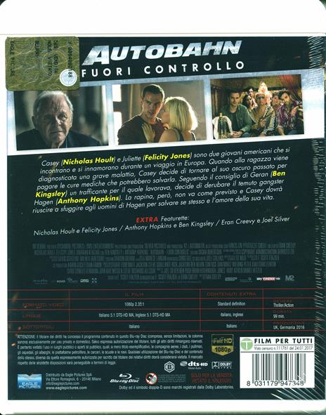 Autobahn. Fuori controllo (Blu-ray) di Eran Creevy - Blu-ray - 2