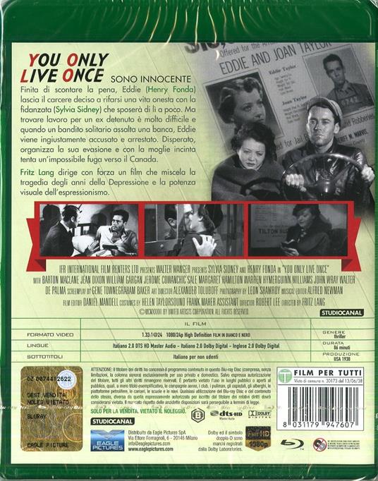 Sono innocente (Blu-ray) di Fritz Lang - Blu-ray - 2