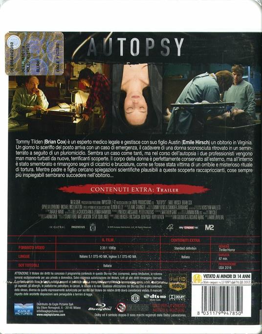 Autopsy (Blu-ray) di André Øvredal - Blu-ray - 2