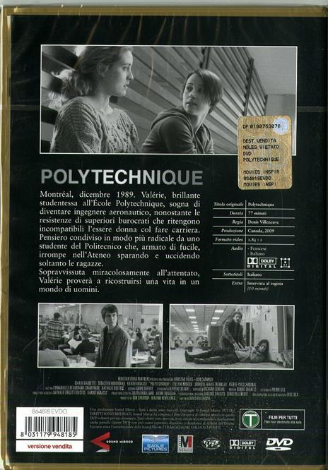 Polytechnique (DVD) di Denis Villeneuve - DVD - 2