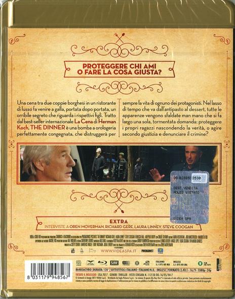 The Dinner (Blu-ray) di Oren Moverman - Blu-ray - 2