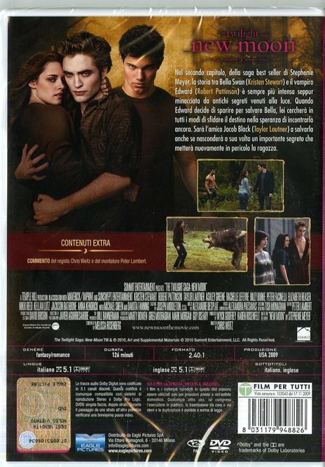 New Moon. The Twilight Saga (DVD) di Chris Weitz - DVD - 2