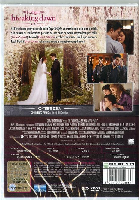 Breaking Dawn. Parte 1. The Twilight Saga (DVD) di Bill Condon - DVD - 2