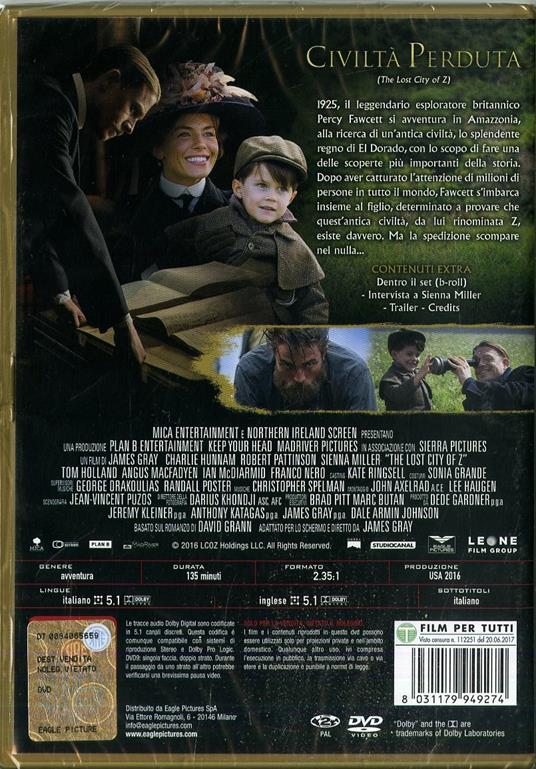 Civiltà perduta (DVD) di James Gray - DVD - 2
