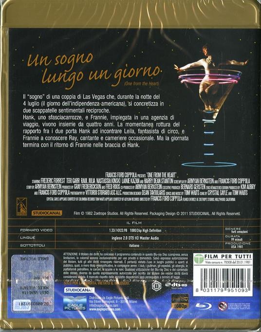 Un sogno lungo un giorno (Blu-ray) di Francis Ford Coppola - Blu-ray - 2