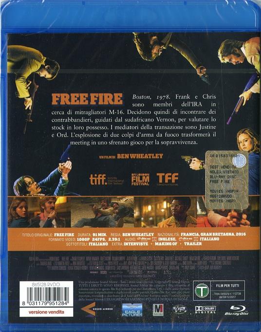 Free Fire (Blu-ray) di Ben Wheatley - Blu-ray - 2