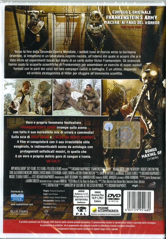 Frankenstein's Army. Special Edition (DVD) di Richard Raaphorst - DVD - 2