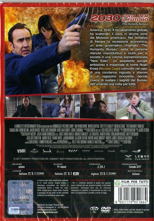 The Humanity Bureau. 2030 fuga per il futuro (DVD) di Rob W. King - DVD - 2