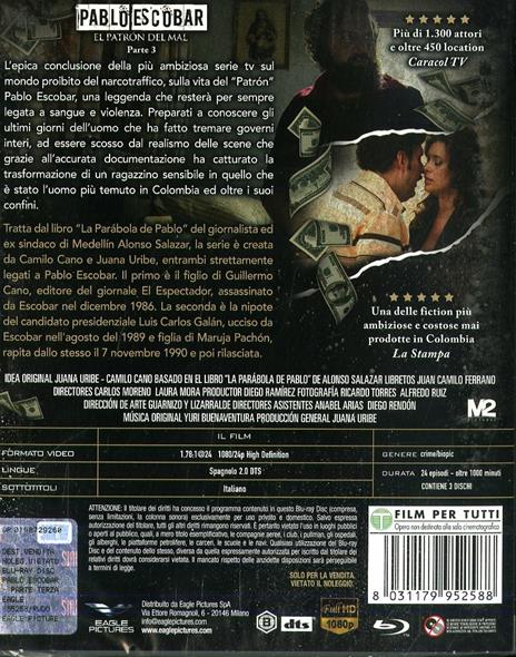 Pablo Escobar. El Patrón del Mal. Parte 3 (3 Blu-ray) di Carlos Moreno,Laura Mora - Blu-ray - 2