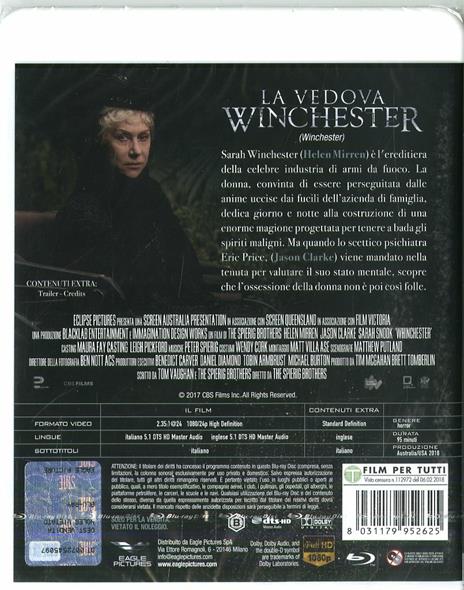 La vedova Winchester (Blu-ray) di Peter Spierig,Michael Spierig - Blu-ray - 2