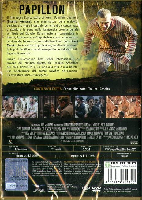 Papillon (2018) (DVD) di Michael Noer - DVD - 2