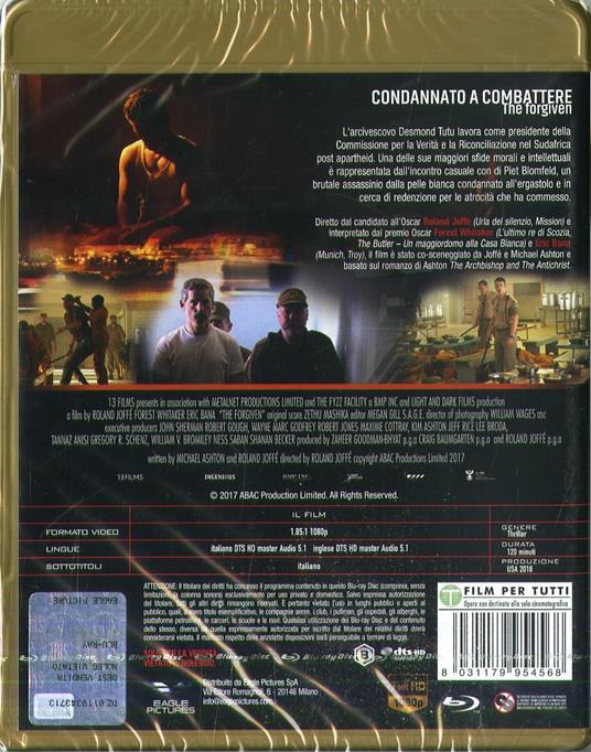 The Forgiven. Condannato a combattere (Blu-ray) di Roland Joffé - Blu-ray - 2