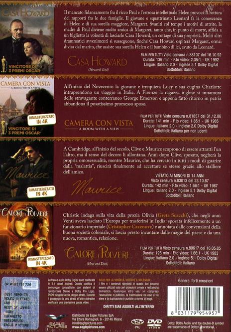 Cofanetto Best Of James Ivory (4 DVD) di James Ivory - 2