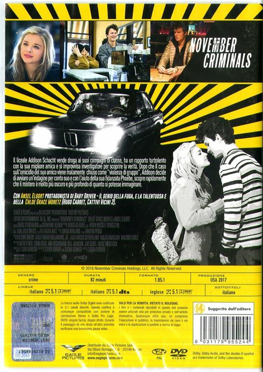 November Criminals (DVD) di Sacha Gervasi - DVD - 2