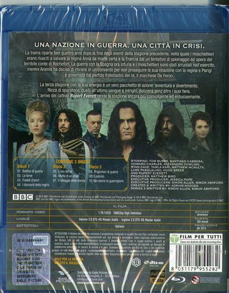 The Musketeers. Stagione 3. Serie TV ita (Blu-ray) di Adrian Hodges - Blu-ray - 2