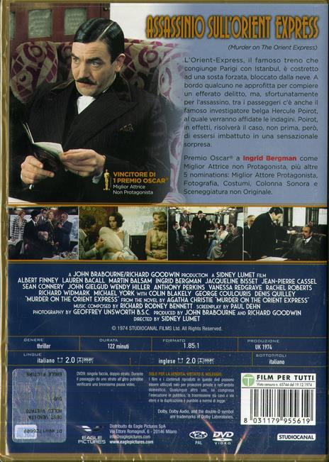 Assassinio sull'Orient Express. Artwork oro (DVD) di Sidney Lumet - DVD - 2