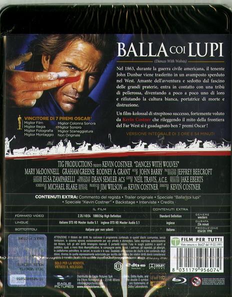 Balla coi lupi. Edizione da collezione (DVD + Blu-ray) di Kevin Costner - DVD + Blu-ray - 2