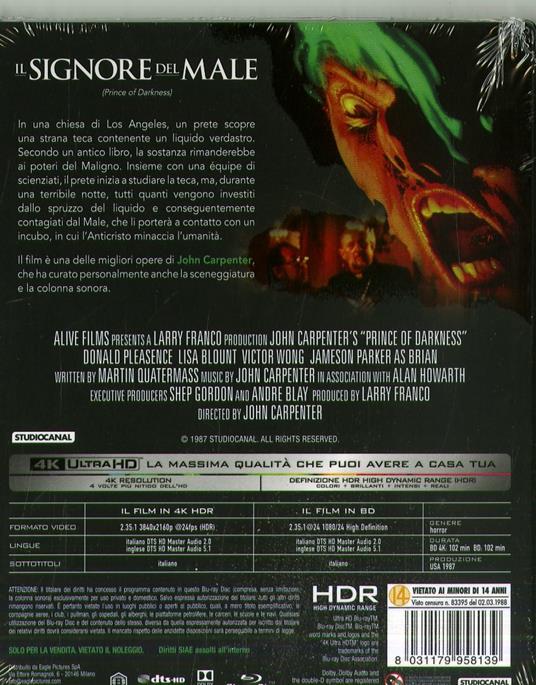 Il signore del male (Blu-ray + Blu-ray 4K Ultra HD) di John Carpenter - Blu-ray + Blu-ray Ultra HD 4K - 2
