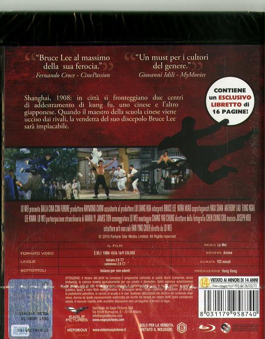Bruce Lee. Dalla Cina con furore. Con Booklet (DVD + Blu-ray) di Wei Lo - DVD + Blu-ray - 2