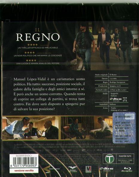 Il regno (Blu-ray) di Rodrigo Sorogoyen - Blu-ray - 2