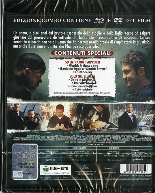Giustizia privata (DVD + Blu-ray) di F. Gary Gray - DVD + Blu-ray - 2