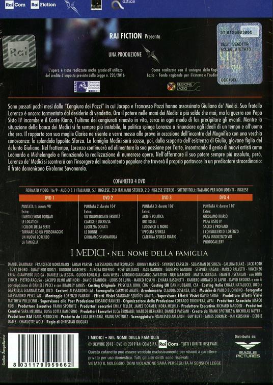 I Medici. Nel nome della famiglia. Stagione 3. Serie TV ita (DVD) di Nicholas Meyer,Frank Spotnitz - DVD - 2