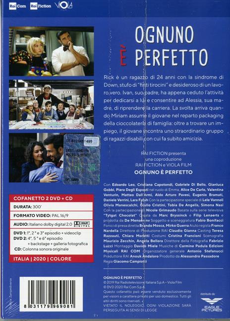 Ognuno è perfetto. Serie TV ita. Con CD (2 DVD) di Giacomo Campiotti - DVD - 2