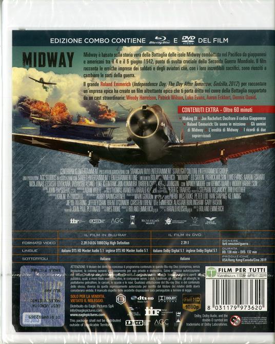 Midway (DVD + Blu-ray) di Roland Emmerich - DVD + Blu-ray - 2