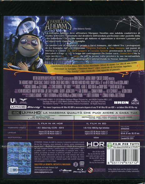 La famiglia Addams (Blu-ray 4K + Blu-ray + Booklet Gioca&Colora) di Greg Tiernan,Conrad Vernon - Blu-ray + Blu-ray Ultra HD 4K - 2