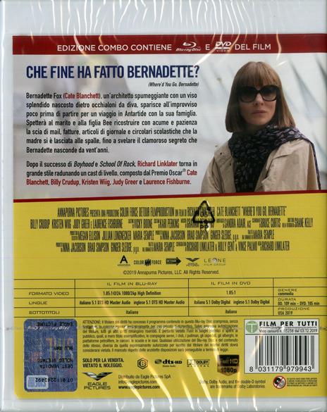 Che fine ha fatto Bernadette? (DVD + Blu-ray) di Richard Linklater - DVD + Blu-ray - 2