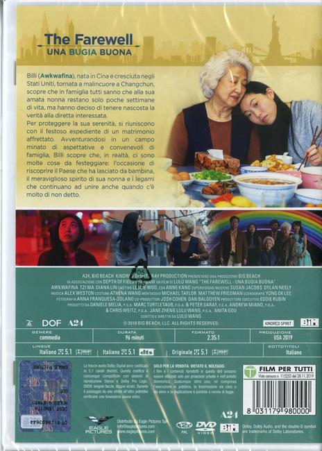 The Farewell. Una bugia buona (DVD) di Lulu Wang - DVD - 2
