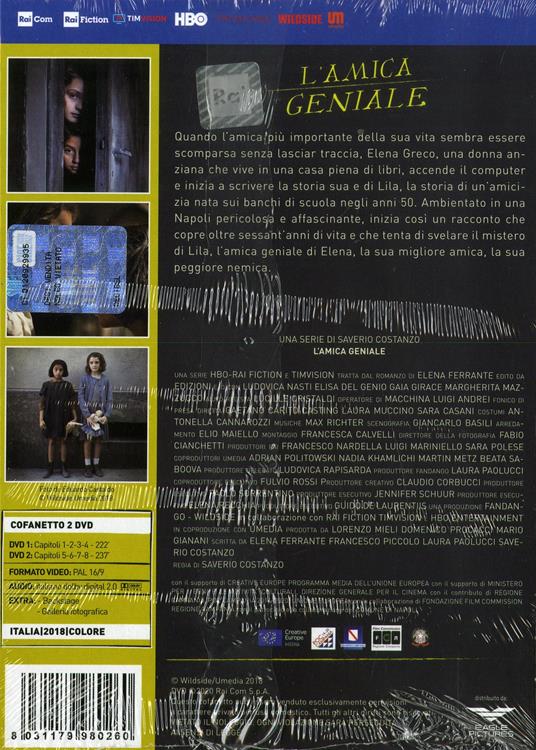 L' amica geniale. Stagione 1. Serie TV ita (2 DVD) di Saverio Costanzo - DVD - 2