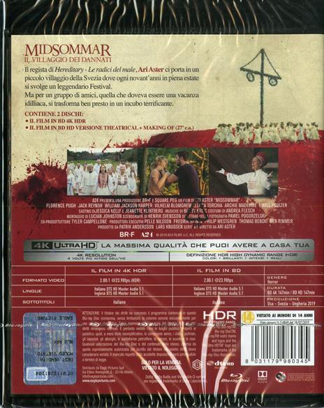Midsommar (Blu-ray + Blu-ray Ultra HD 4K) di Ari Aster - Blu-ray + Blu-ray Ultra HD 4K - 2