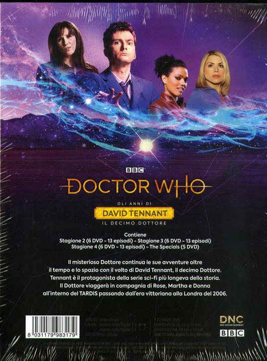 Cofanetto Doctor Who. Gli anni di David Tennant. Stagioni 2-3-4 + The Specials. Serie TV ita (23 DVD) di James Hawes,Euros Lyn,Graeme Harper,James Strong,Dan Zeff - DVD - 3