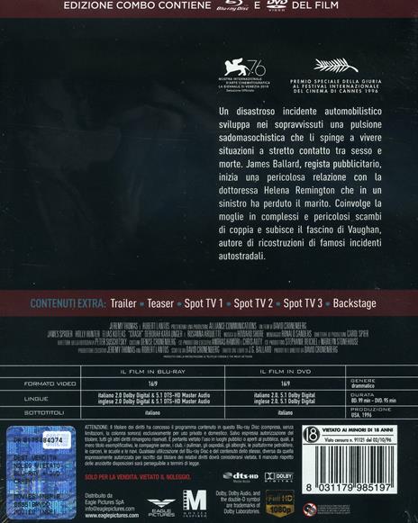 Crash (DVD + Blu-ray) di David Cronenberg - DVD + Blu-ray - 3