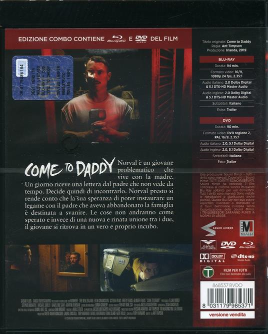 Come to Daddy (DVD + Blu-ray) di Ant Timpson - DVD + Blu-ray - 2