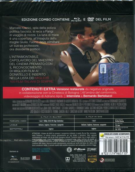 Il conformista (DVD + Blu-ray) di Bernardo Bertolucci - DVD + Blu-ray - 2