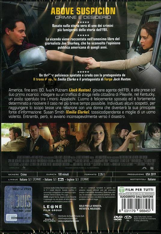 Above Suspicion. Crimine e desiderio (DVD) di Phillip Noyce - DVD - 2