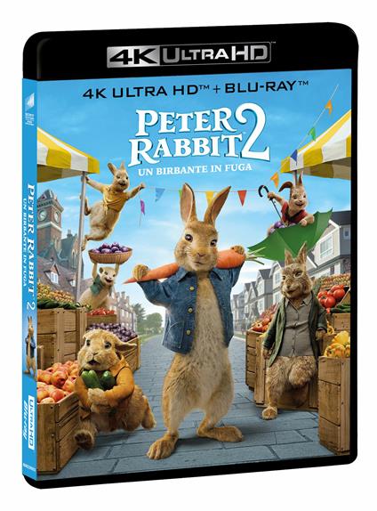Peter Rabbit 2. Un birbante in fuga (Blu-ray + Blu-ray Ultra HD 4K) di Will Gluck - Blu-ray + Blu-ray Ultra HD 4K