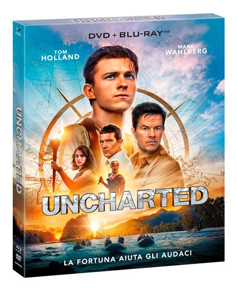 Uncharted (DVD + Blu-ray+ Porta documenti) di Ruben Fleischer - DVD + Blu-ray