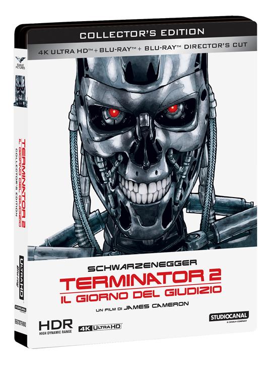 Terminator 2. Collector's Edition Limited numerata (Blu-ray Director's Cut + Blu-ray Theatrical Ed. + Blu-ray Ultra HD 4K) di James Cameron - Blu-ray + Blu-ray Ultra HD 4K