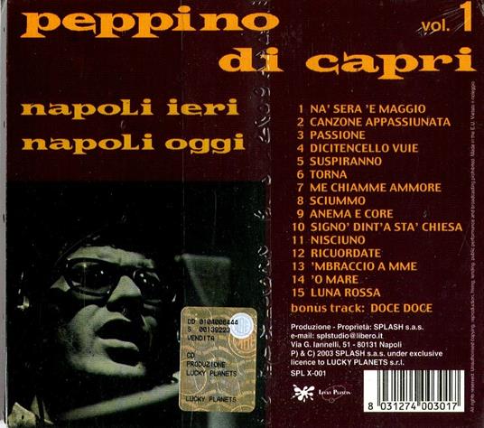 Napoli ieri Napoli oggi vol.1 - CD Audio di Peppino Di Capri - 2