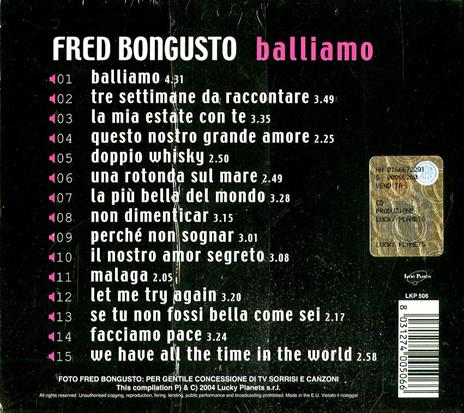 Balliamo - CD Audio di Fred Bongusto - 2