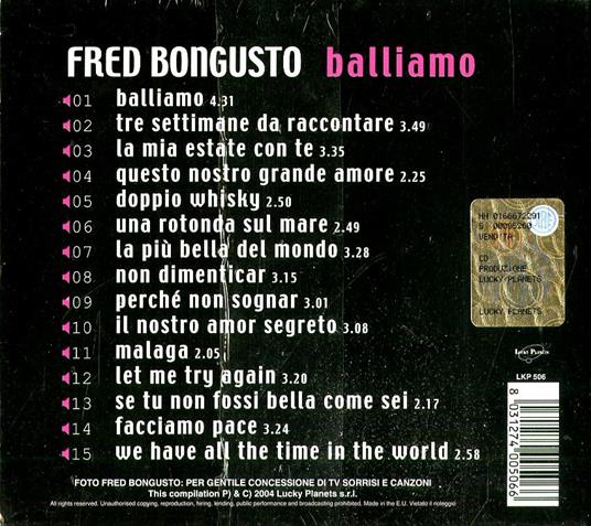 Balliamo - CD Audio di Fred Bongusto - 2