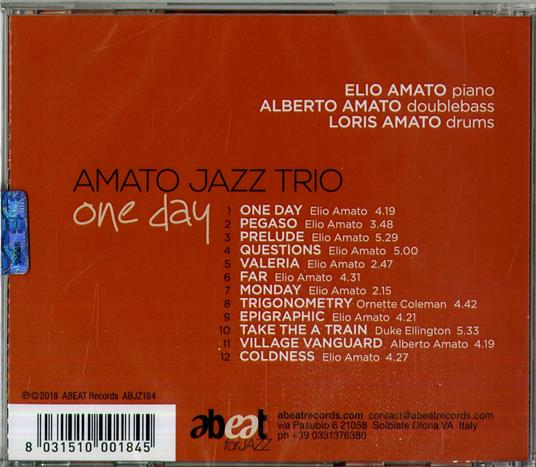 One Day - CD Audio di Amato Jazz Trio - 2