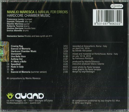 Hardcore Chamber Music - CD Audio di Manlio Maresca - 2