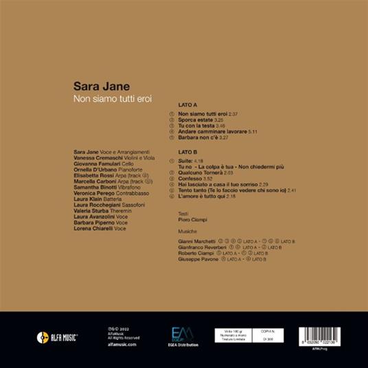 Non Siamo Tutti Eroi (180 gr. Limited Edition) - Vinile LP di Sara Jane - 2