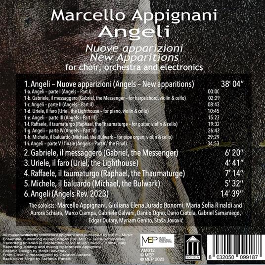 Angeli - Nuove Apparizioni - New Apparitions - CD Audio di Marcello Appignani - 2