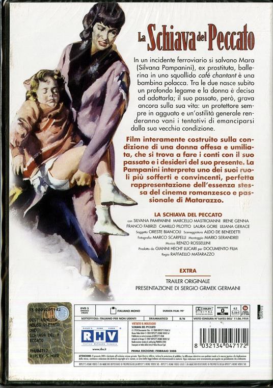 La schiava del peccato di Raffaello Matarazzo - DVD - 2